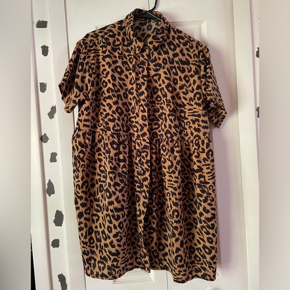 Leopard babydoll dresss